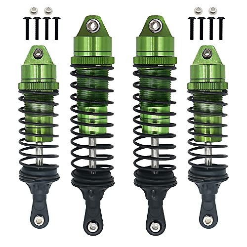 RCAWD For Traxas Slash Front Rear Shocks 1/10 Rustler Stampede VXL 4x4 2WD 4WD Upgrades Part(Green)