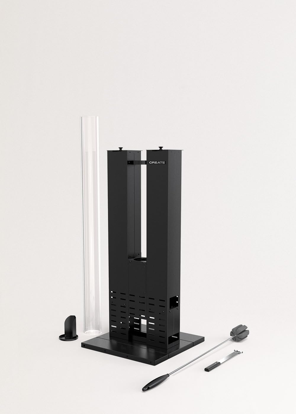 CREATE/FIRE TUBE HEATER/Estufa exterior de pellets sin humo / 8.2kW. libre de humos. materiales resistentes capacidad 3.6 kg pellets. cobertura de hasta 9m2. consumo de hasta dos horas y media
