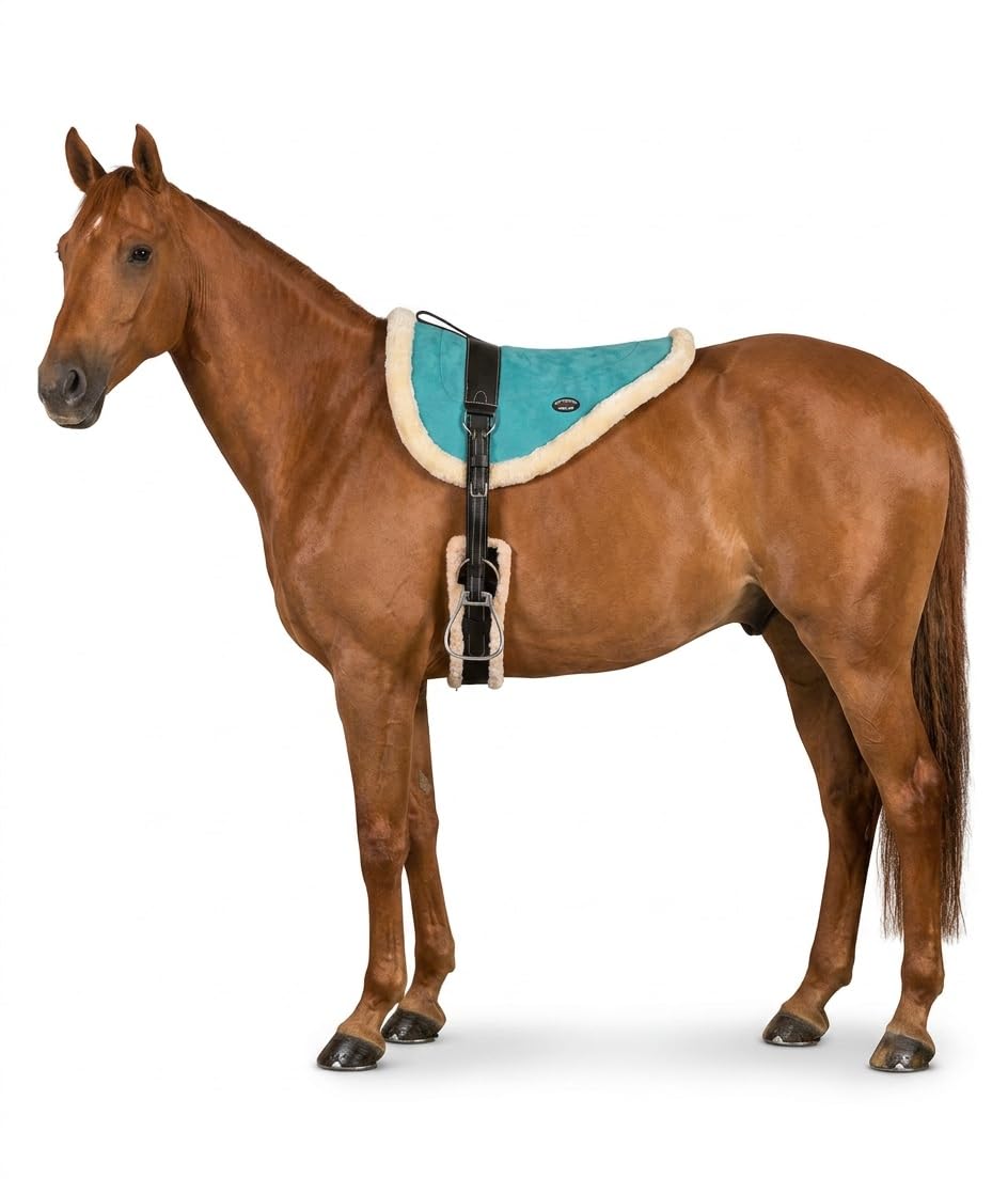 Caballo occidental Inglés silla de montar Piel de ante turquesa Anillo de Thor Equine TEBPS 39139