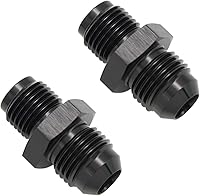 Vista 18 de Aluminio -8AN macho Flare a 1/2 x 20 rosca macho invertido adaptador de asiento accesorios negro
