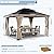 CHARMELEON Cedar Wood Gazebo 10x12 ft – Gazebo Wooden with Double Metal Roof – Hardtop Gazebo Kits with Waterproof Silver Gray Curtain – Wood Frame Gazebos Pavilion for Outdoor, Patio, Backyard & Deck