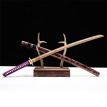 直刃の木製鞘付き刀 鞘付き三尺三寸刀木刀(黒石目) | 粋陽堂