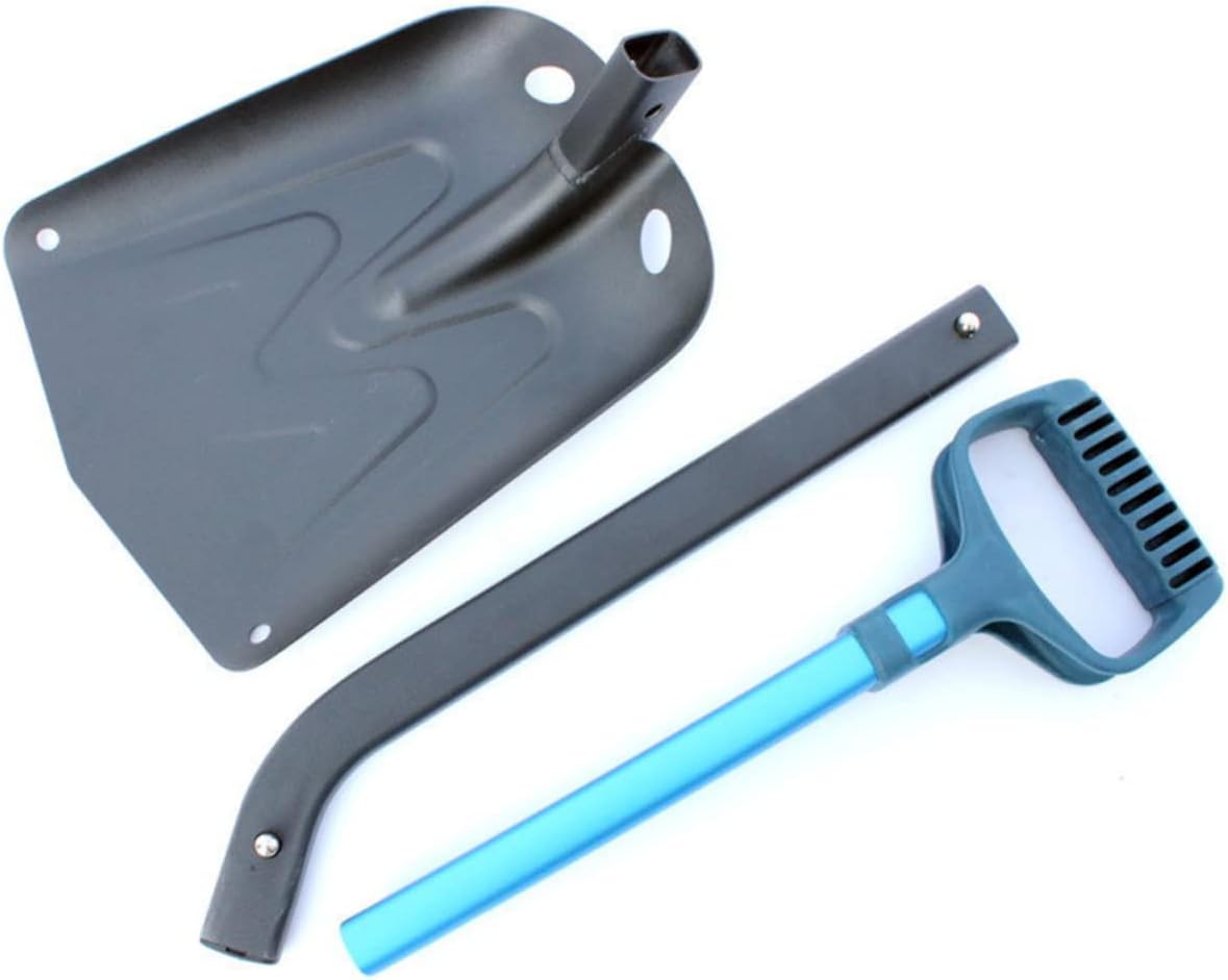 Multi-Functional Folding Snow Shovel Aluminum Ice Scraper Snow Removal Tool for Car Roof Ergonomic Handle Light Weight
