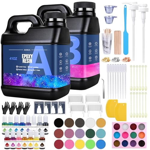 10 Best Epoxy Resin Art Kits for Creative Masterpieces at Home 6 KISREL Clear Epoxy Resin Kit with 15 Pigments