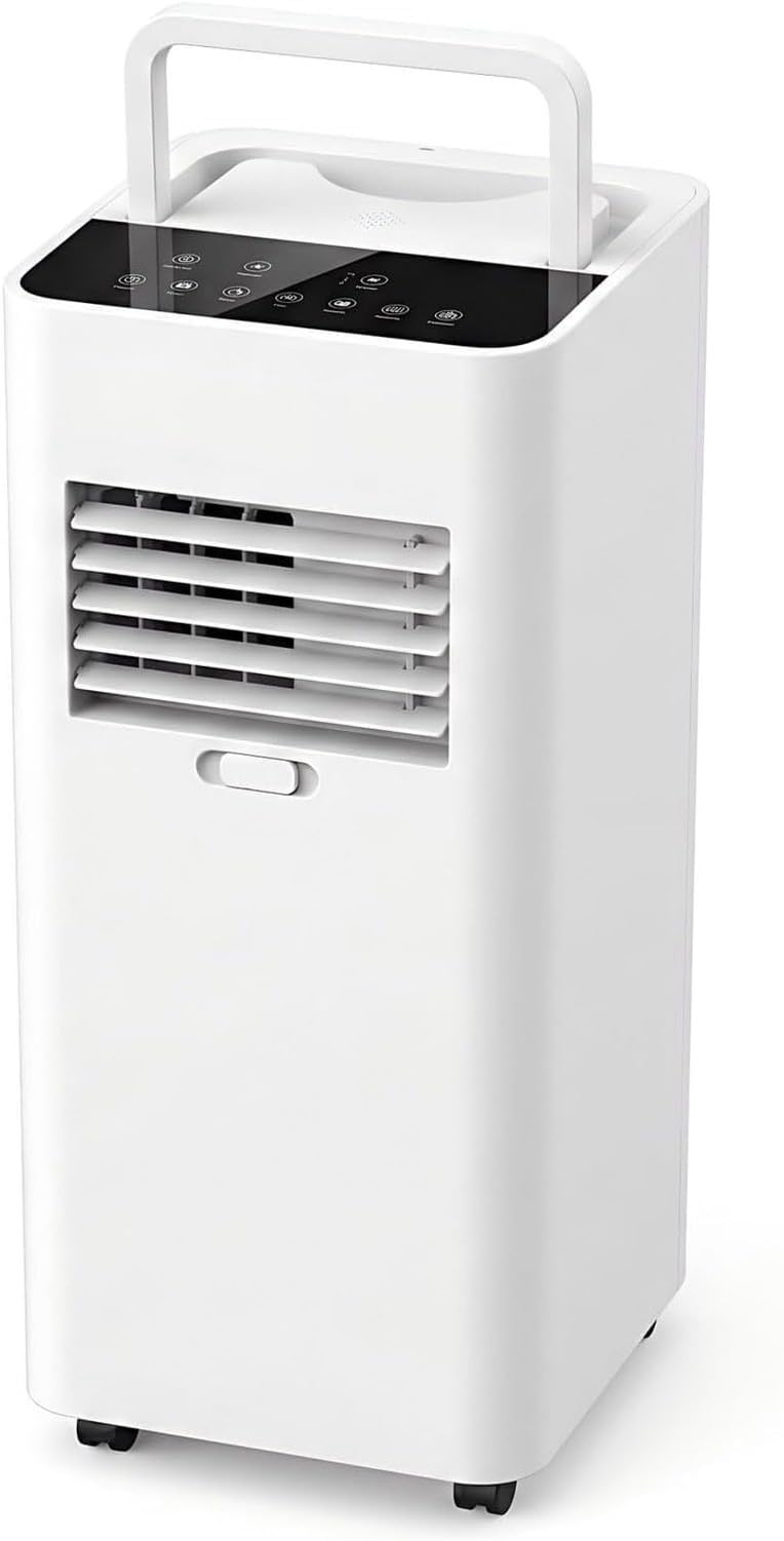 Climatiseur Mobile 18000 BTU Ultra Puissant Jusqu’à 100 m², Évaporatif avec Télécommande, Refroidissement, Ventilation, Déshumidification, Mode Nuit, Kit d’Inst, C, D