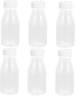 透明ジュースボトル 200ml 6個セット 高耐熱密閉設計 飲料容器 透明な牛乳瓶 ヨーグルト包装ボトル 家庭用保存 パーティー 教室向け