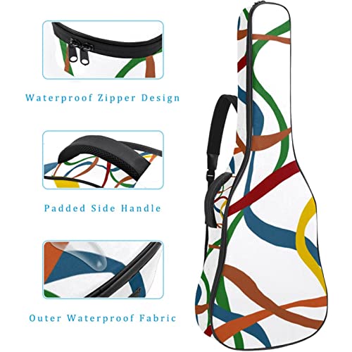 Housse imperméable pour guitare acoustique avec double bandoulière et poche Motif chat, Multicolore 03., 42.9×16.9×4.7… - Les Beatles, Paul McCartney, John Lennon, RIngo Starr, George Harrison Housse imperméable pour guitare acoustique avec double bandoulière et poche Motif chat, Multicolore 03., 42.9x16.9x4.7… – Image 5
