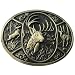 Hunter Deer Hunting Western Woods Buck Southern Antler Head Belt Buckle