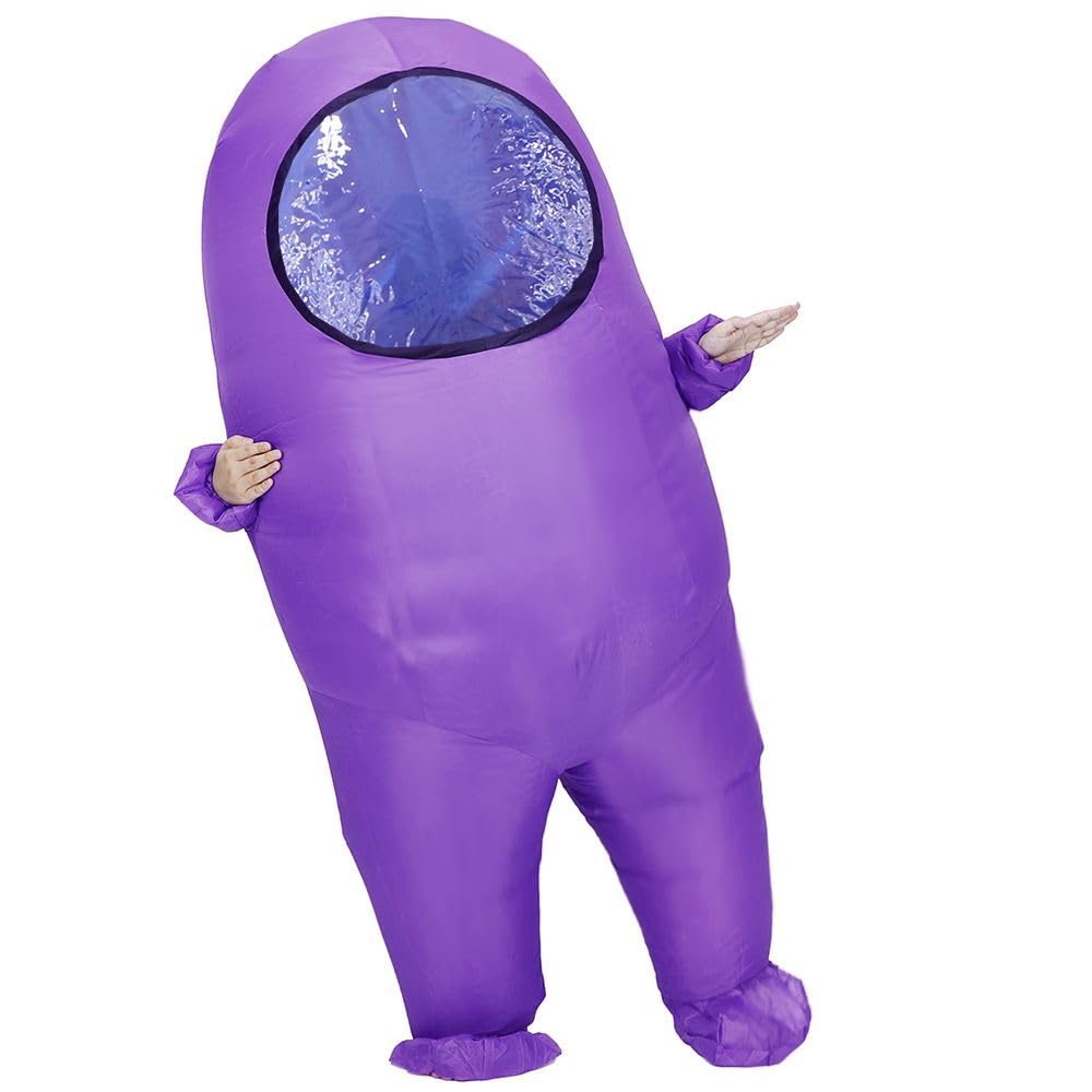 Amon Us Inflatable Costume for Adult Funny Halloween Spacesuit Costume Astronaut Figures for Adult Game Fans