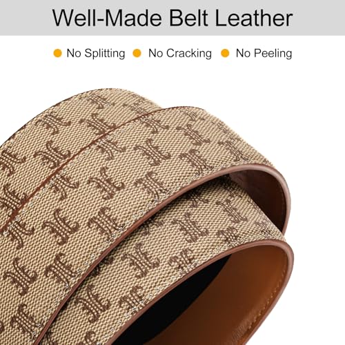 Image of ITIEZY Ratchet Belts for Men - Leather Click Belt for Casual Dress 1 3 /8 inch, Mens Adjustable Belt Trim to Fit