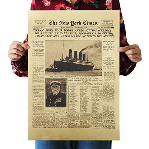 Welim Vintage Newspaper Nostalgic Poster Art Print Poster Vintage Poster Titanic Article Poster for Bar Home or Cafe Decor 2 Pcs Sets steampunk buy now online Welim Vintage Newspaper Nostalgic Poster Art Print Poster Vintage Poster Titanic Article Poster for Bar Home or Cafe Decor 2 Pcs Sets steampunk buy now online