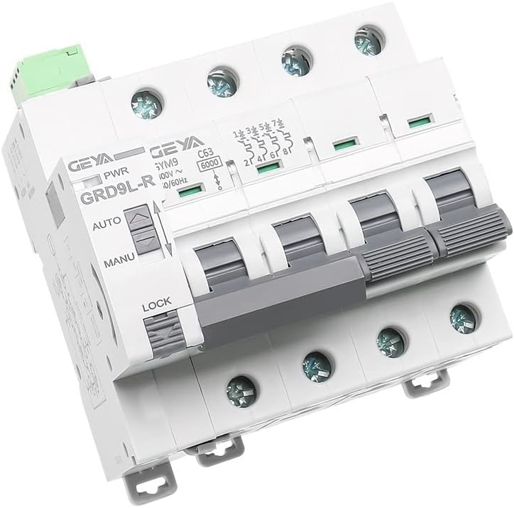 Circuit Breaker DIN Rail Automatic Circuit Recloser Mini Breaker GRD9L-R Gym9 4Pole AC MCB 6KA (Color : Gym9-4p-mcb-40a, Size : GRD9L-R-DC12V)