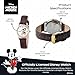Disney Mickey Watch - Watch for Women - Mickey Mouse Watches for Women Toys - 90s Mouse - Vintage - Articulating Hands - Gold Case - Brown Leather Strap