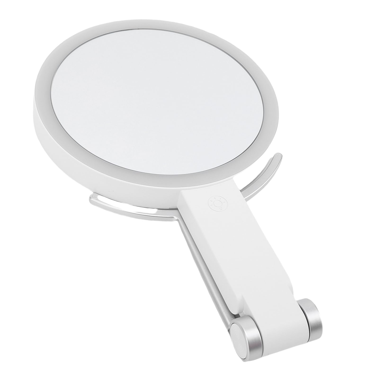 Specchio trucco a LED su entrambi i lati con luce LED luminosa e ingrandimento 10x, per applicazione trucco e cura della pelle, formato portatile