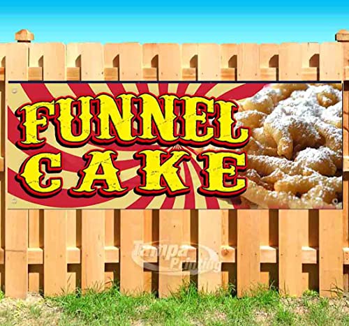 Funnel Cake Banner 13 oz | Non-Fabric | Heavy-Duty Vinyl Single-Sided with Metal Grommets