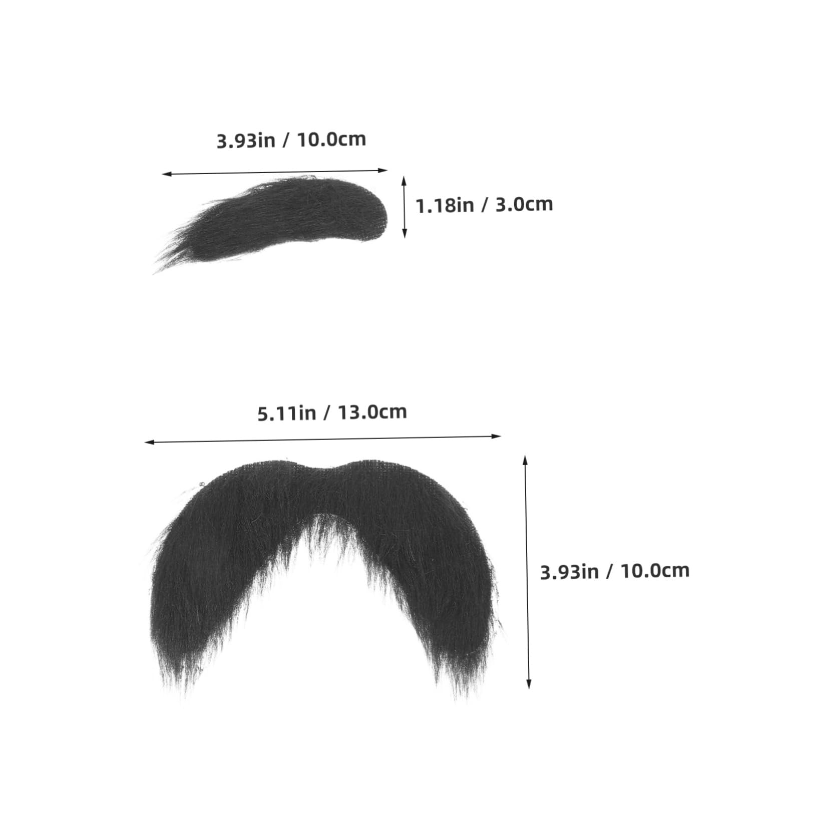KOMBIUDA Men's Realistic Fake Beard Eyebrows Set Self-Adhesive Perfect for Halloween Parties Masquerades Stage Shows