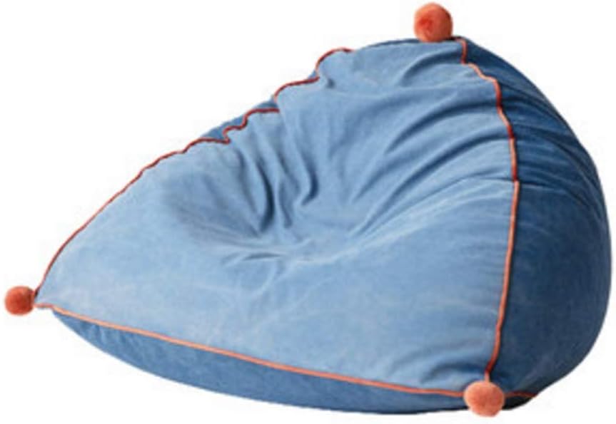 Thickened Canvas Fabric Bean Bag Sofa Tatami Mini Sofa Detachable and Washable(Blue)
