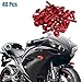 uxcell 40pcs M6 X 20mm Red Aluminum Alloy Motorcycle Hex Socket Head Bolts Bumper Screws Universal Replacement