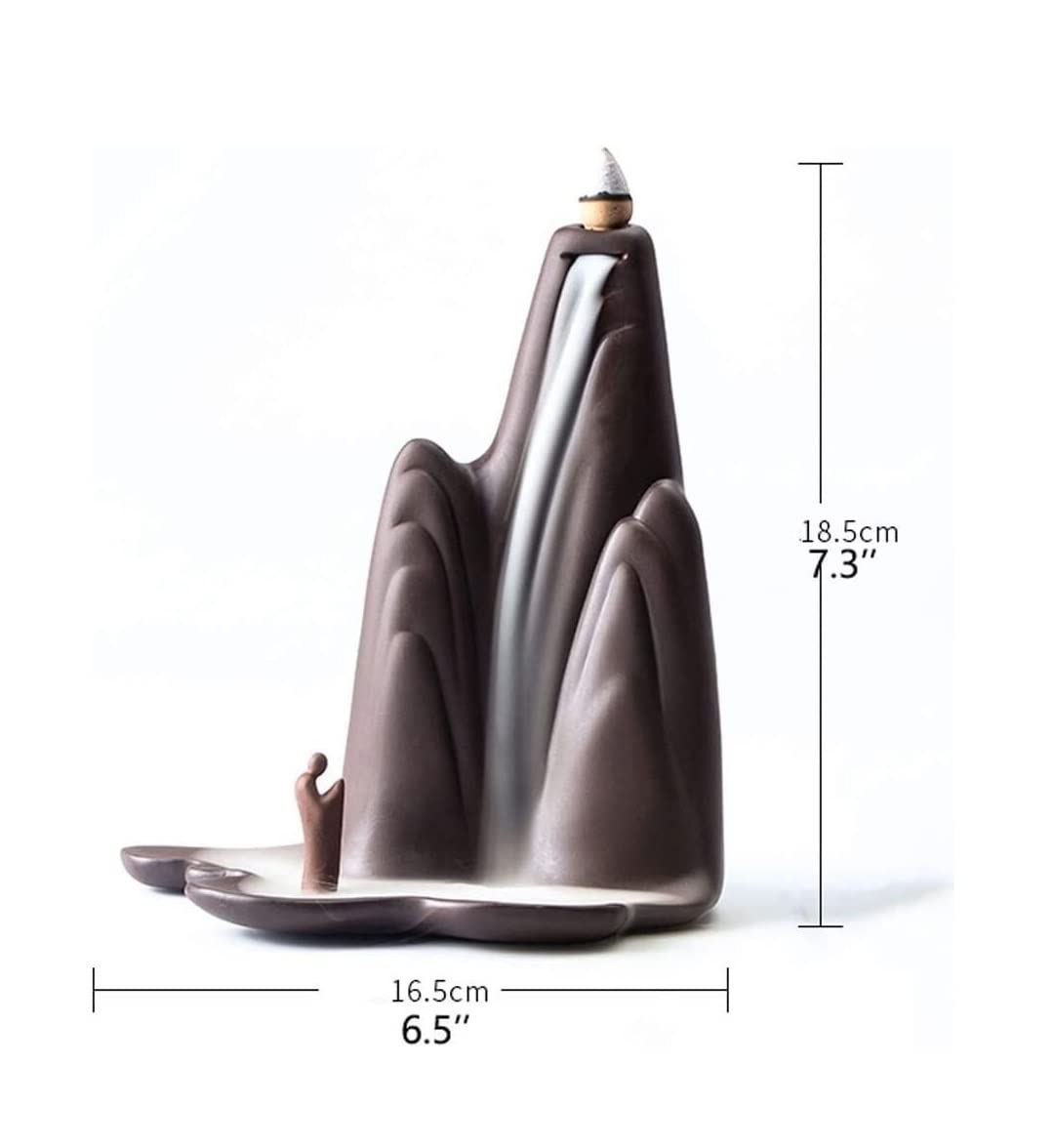Kadzielnica Kryty Fioletowy Piasek Kadzidło Z Przepływem Zwrotnym Palnik Górska Rzeka Rękodzieło Uchwyt Na Wodospad Kadzielnica Home Decor Wystrój Domu