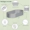 Yortrek 2PCS 4x2x1FT Galvanized Raised Garden Bed Kit,Vegetable Boxes-Oval Metal Flower Box,Large Planter Raised Beds Outdoor Garden for Planting,Fruit,Herb-Silver #4