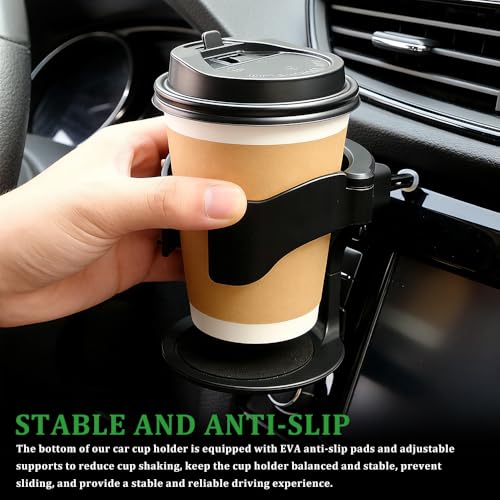 Portavasos para auto ajustable con clips de montaje ABS miniatura 3