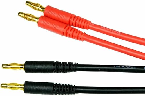 Miniatura 5 de LinsyRC 2 unids EC5 macho a 0.157 in Banana Plug Bullet macho conector RC batería cable de carga 12AWG 11.8inch para RC helicóptero vehículo juguetes