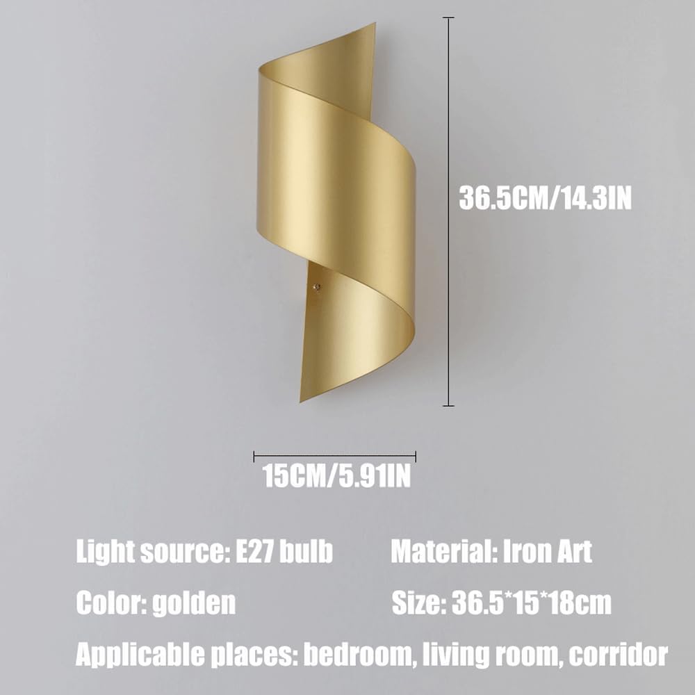 Apliques de Pared para Interiores, Dormitorio, Pasillo, lámpara de Noche Moderna Dorada, Estilo nórdico, Personalidad Creativa, Pasillo, Escalera, Sala de Estar, Estudio, balcón,