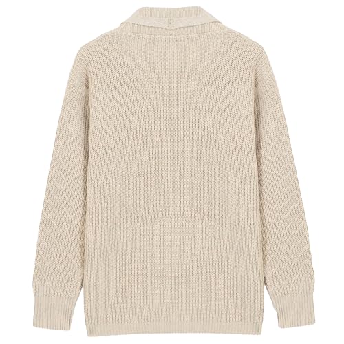 Men's Comfort Knitted Open Front Sweater Shawl Collar Cardigan Thick Sweater Button Up Casual Winter Sweaters3