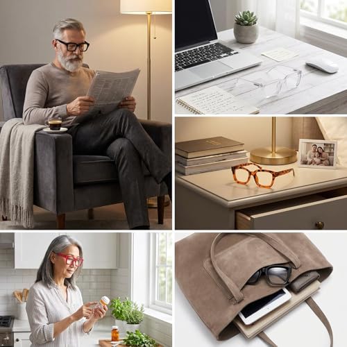 Image of Eyekepper 4 Pack Ladies Reading Glasses - Oversized Square Design Readers for Women +1.00