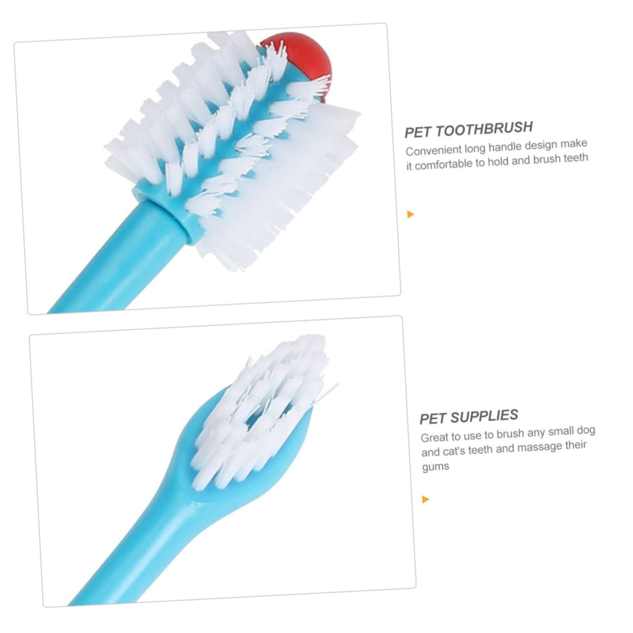 YARNOW 12pièces Brossettes à Dents Manuelles Pour Chiens Et Outils De Soins Dentaires Pour Animaux De Compagnie Nettoyage Plaque Débris Pratique Pour Petits Animaux