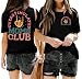 Overstimulated Moms Club Shirt for Women: Mama Shirts Funny Mom Life Graphic T-Shirts Retro Short Sleeve Trendy Tops