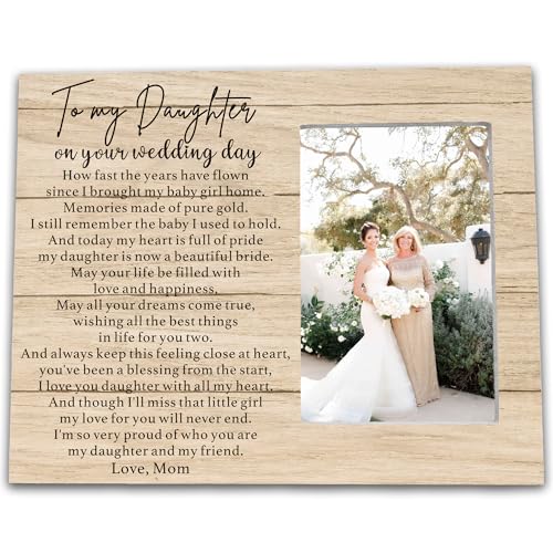 Ruyup Daughter gift from mom on her Wedding Day/Daughter wedding Gift from Mother, Bride Gift from Mother Photo Frame