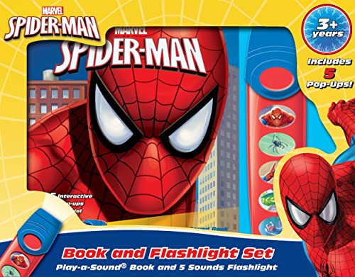 Marvel - Spider-man Little Flashlight Adventure Pop-Up Board Book - Play-a-Sound - PI Kids image 5