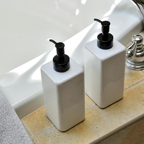 Botellas de plástico recargables Youngever de 16 oz para dosificar champú cómodamente 4