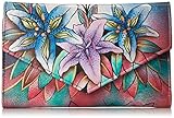 Anuschka Women's Genuine Leather Checkbook Wallet | Hand painted Original Artwork