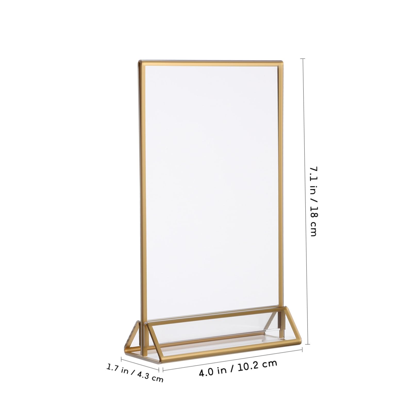 6 Stück Teiliges Schildhalter Doppelseitig Transparente Preisschilder Halter Dokumentenständer Leicht Montierbar Bruchsicher Vielseitig für Restaurant Büro Party und Laden