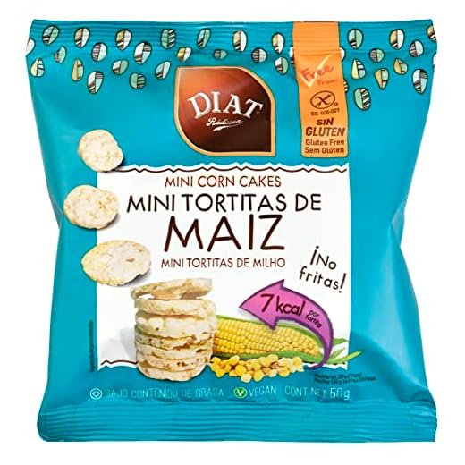 DIAT Radisson Mini Tortitas de Maíz Sin Gluten | Maíz inflado | Tortitas ligeras | Snack saludable | Producto Gluten Free | Bajo en Grasas | Apto para Veganos | Maíz no GMO
