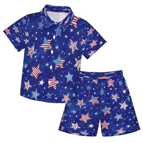 Image of Boccsty Ice Cream Drip Boy Summer Shorts Sets Hawaiian Toddler Boys T-Shirt & Pants 2 Pcs 3T-10T