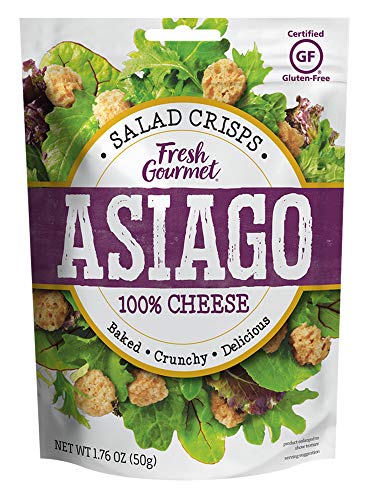 Fresh Gourmet Cheese Crisps, Asiago, Great for Snacking and Salad Topper