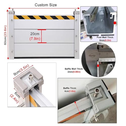 Barrage temporaire anti-inondation en aluminium de 150 cm réutilisable - 8