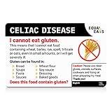 Gluten Free Card - Plastic Celiac Disease Card for Restaurants and Travel - Equal Eats