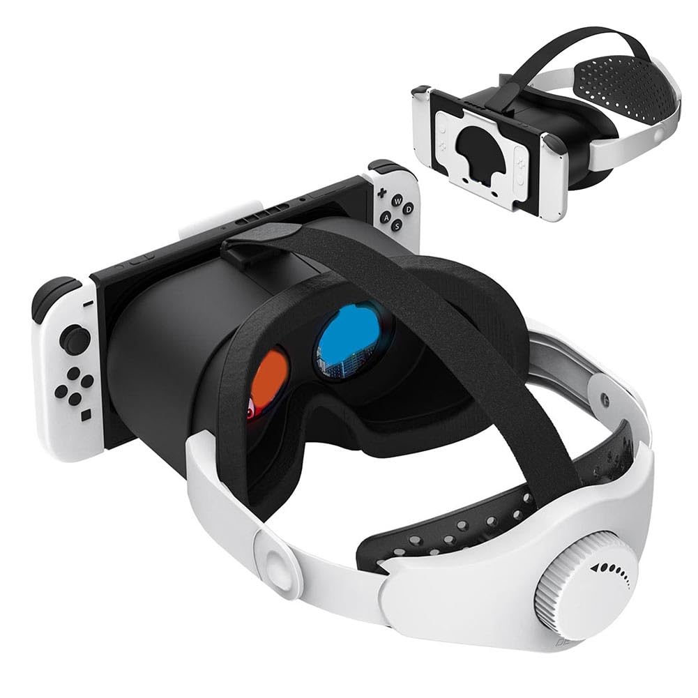 OKESYO Gafas de realidad virtual compatibles con Nintendo Switch/OLED, gafas de realidad virtual para Switch con lentes HD ajustables, gafas 3D para Nintendo Switch/OLED