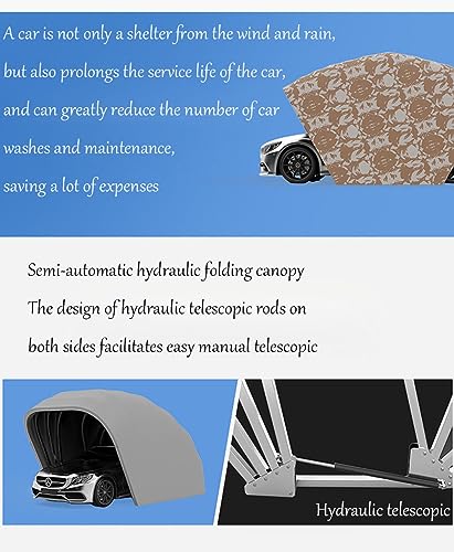 Telo telescopico idraulico per auto, semi-automatico, per attività all'aperto, protezione solare e pioggia