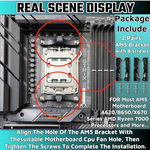 Soportes AMD AM5 para CPU con tornillos, 2 pares miniatura 3