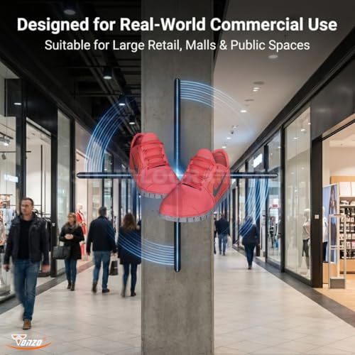 Image of TONZO 3D Hologram Fan Display 100cm (39.3 Inch) with 4 Blades | Wall Mount hologram projector 3d Advertising Display | 1184 LEDs, 2600 x 1184 Resolution, WiFi App Control, Bluetooth Audio Support, 8GB Storage | 1 Year Warranty