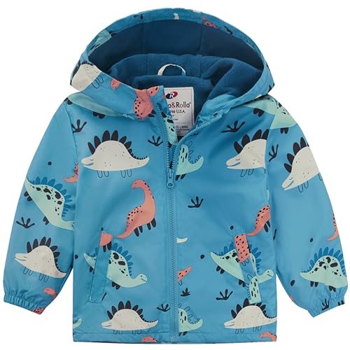 Image of Rokka&Rolla Toddler Boys' Water-Resistant Fleece Lined Windbreaker Transitional Jacket