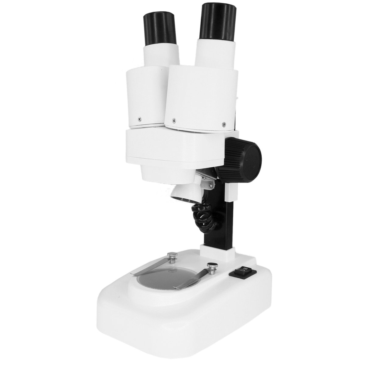 My First Lab WOW Microscope - 20X-50X Magnification Stereo Microscope Kit w/ LED Lights, 10X & 25X Eyepieces, Glass Optics + Prepared Microscope Slides - Student Microscope Kit 8-12