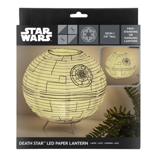 Star Wars - Lámpara de escritorio con diseño de estrella de la muerte, producto oficial de Disney, decoración y regalos para hombres y fanáticos de la película Lucas Paladone