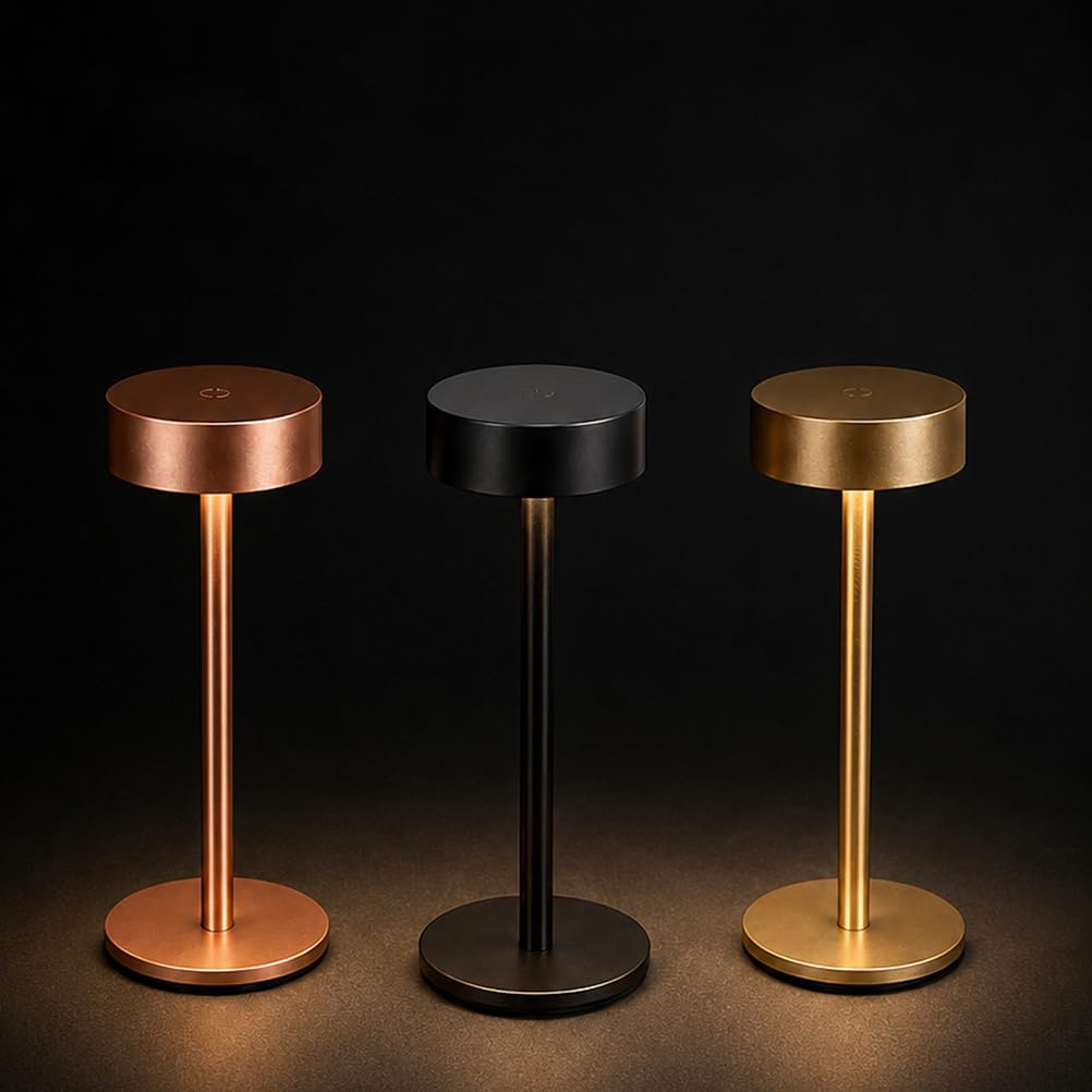AoLa LED Tischlampe Kabellos Touch Dimmbar Tischleuchte Akku USB Aufladbar 1200mAh Batterie Lampe Nachttischlampe Ohne Kabel mit Touch Schalter Tischlampe 3000K-6000K für Schlafzimmer Wohnzimmer,A