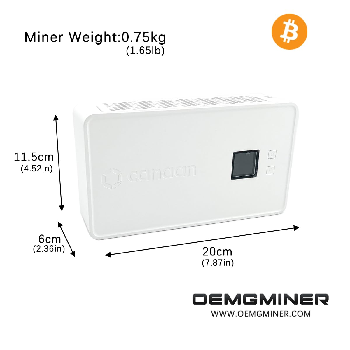 Inklusive Netzteil Canaan Avalon Nano 3 Bitcoin Miner – 140W, Super Leise Für  Zuhause, Inkl. Netzteil | 4 TH/s Hash-Rate, SHA-256 Avalon Nano 3s